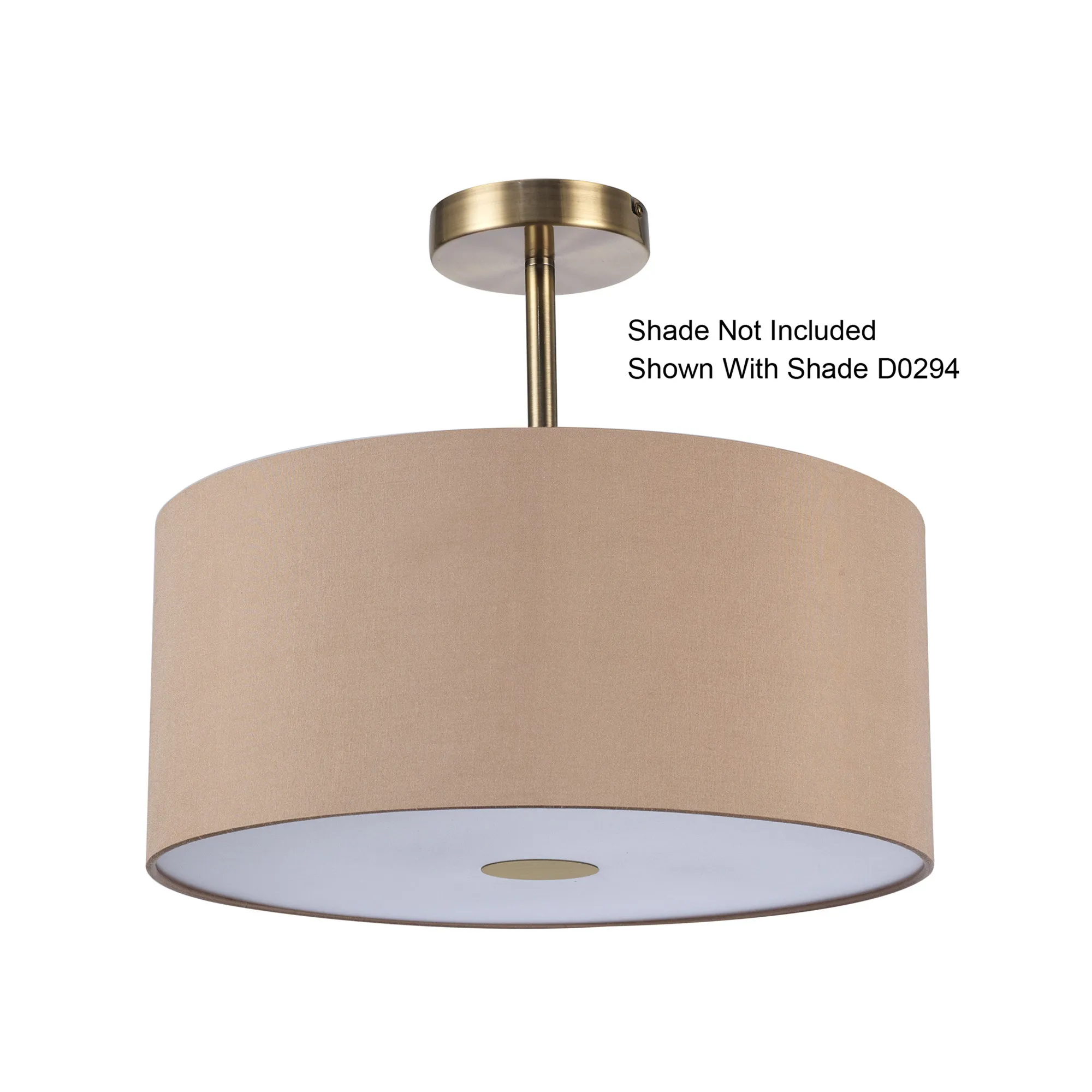 Baymont Semi Flush 3 Light Antique Brass D0337  Deco Baymont AB